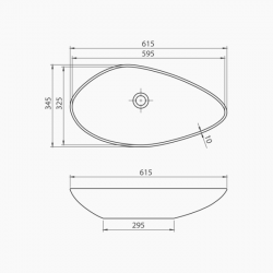 Επικαθήμενος Νιπτήρας Πορσελάνης 60x30cm Cerastyle Olive 072108-97 Cappuccino (Μπεζ) Ματ